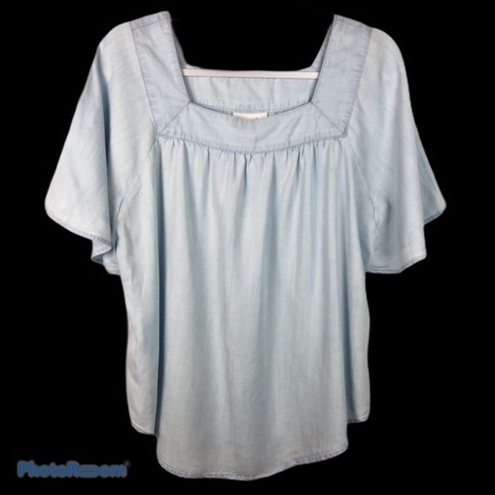 Universal Thread Squared Neck Boho Blouse. Euc. - image 1